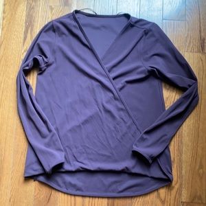 Mauve lululemon faux wrap top size 6